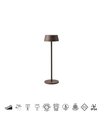 K4 * FAROL CORTEN EXTERIOR PORTATIL LED IP54 3000K